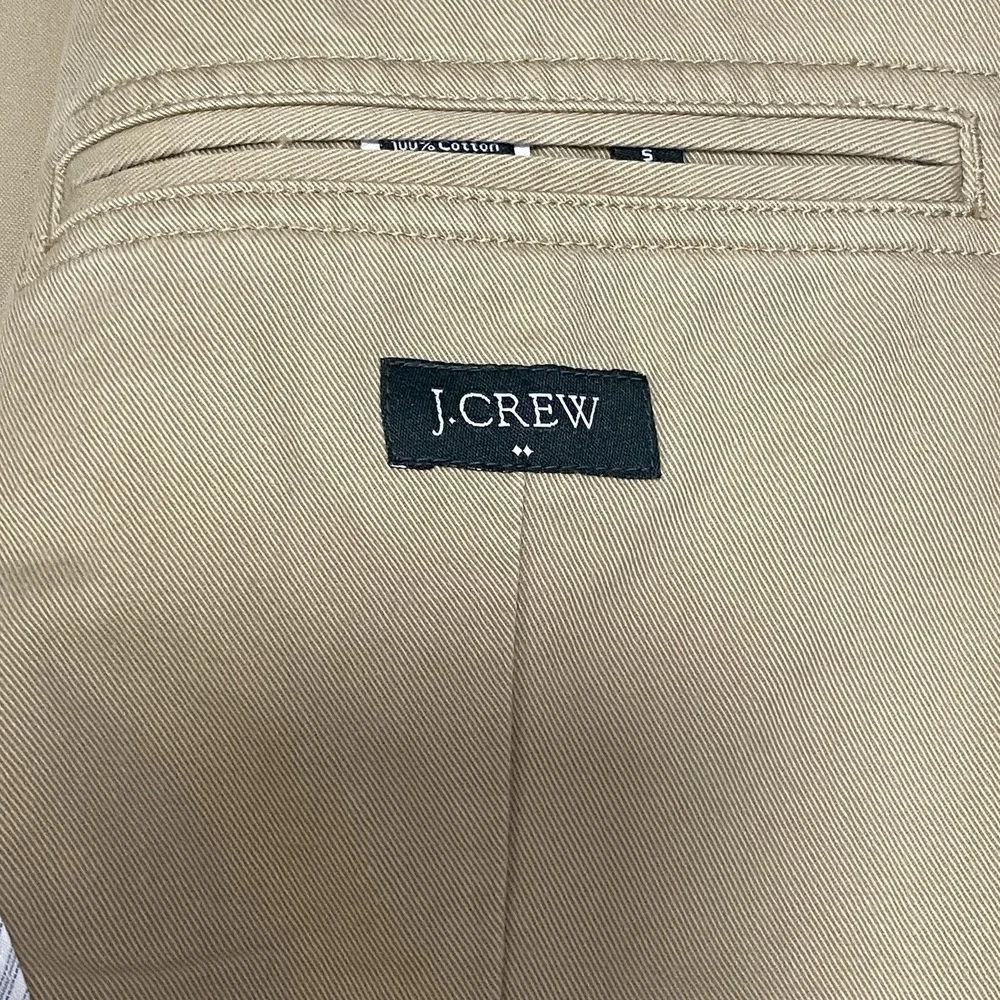 J Crew Mens‎ S Unstructured Cotton Blazer Khaki Sport Coat Preppy Y2K Academia